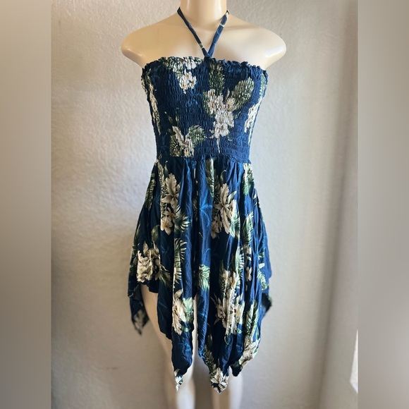 Hawaiian Luau  Kimono Fairy Dress in Pineapple Garden Navy size one size - Picture 6 of 12